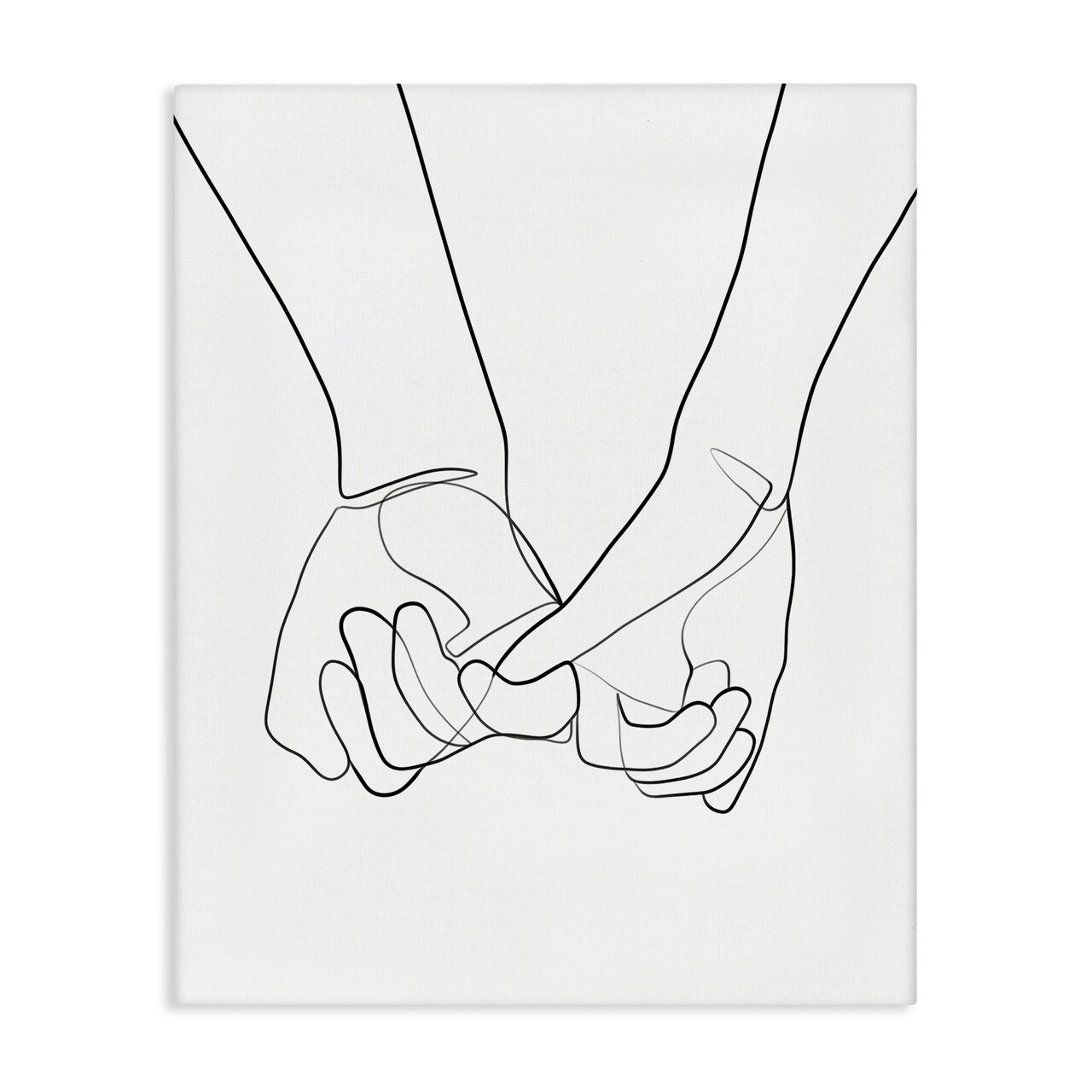 Stupell Industries Couple Holding Hands Abstract Canvas Wall Art